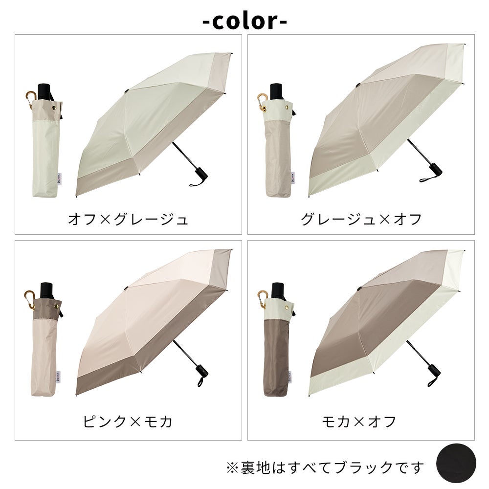 ミニ自動開閉日傘 50cm 6本骨 PETINA bicolor KIZAWA | ヤマソロ公式
