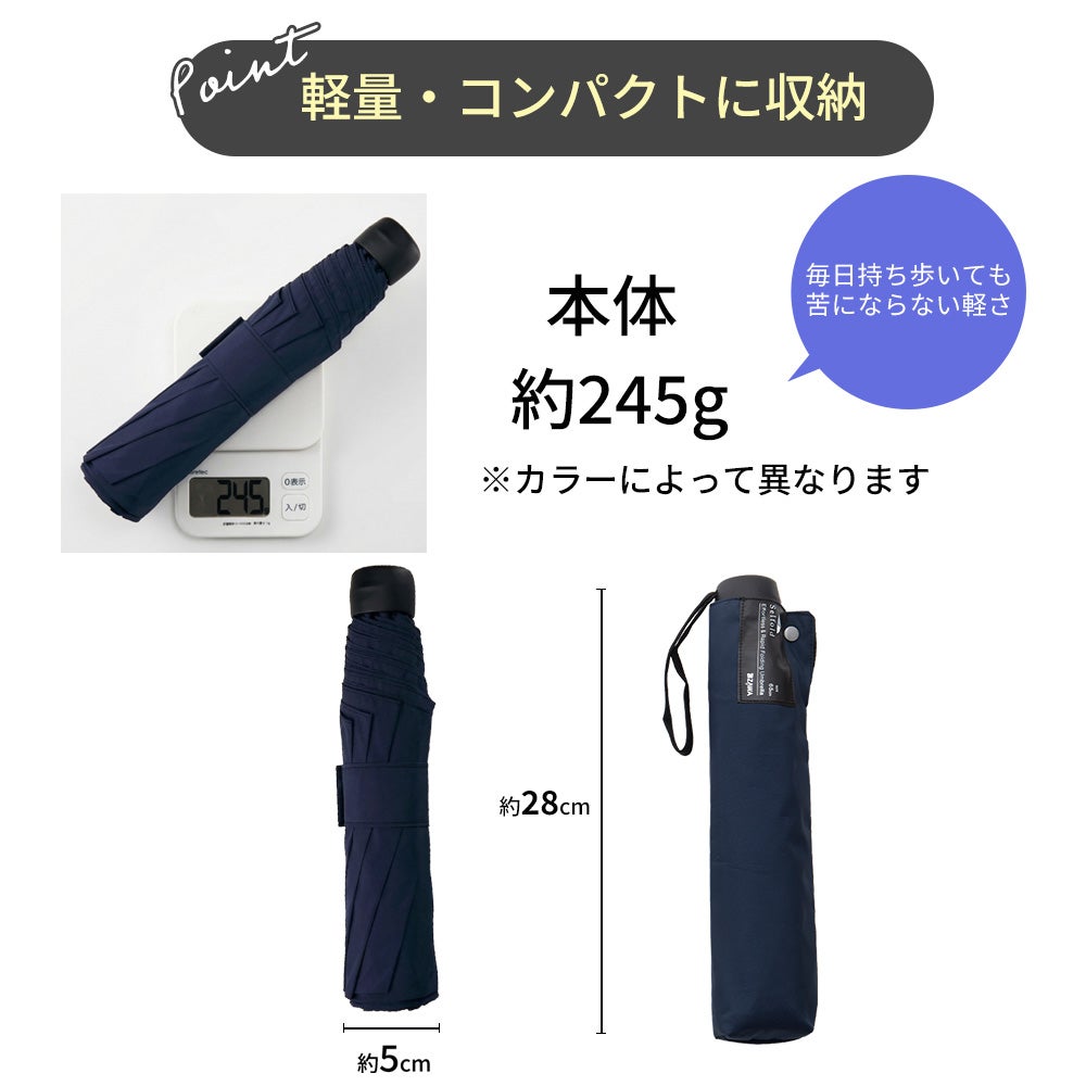 畳みやすい 形状安定 雨傘 折りたたみ 大きい 8本骨 直径114cm Selfold