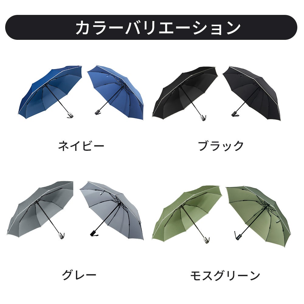 Iさま専用　KanazawaPOLES 115cm グリーン×ベージュ 自動開閉 雨傘 折りたたみ 選べる2タイプ～atta/逆さ傘atta～ KIZAWA