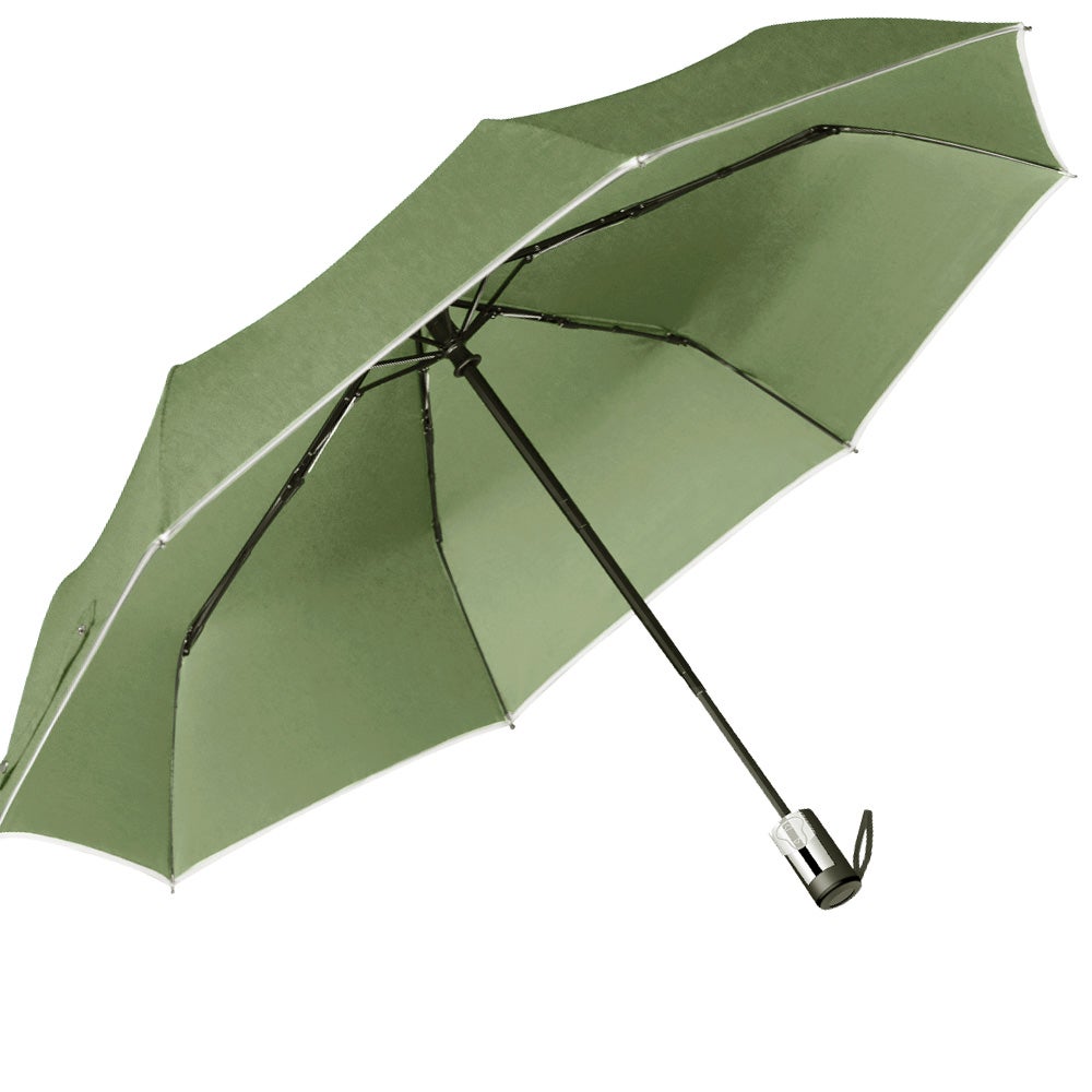 Iさま専用　KanazawaPOLES 115cm グリーン×ベージュ 自動開閉 雨傘 折りたたみ 選べる2タイプ～atta/逆さ傘atta～ KIZAWA