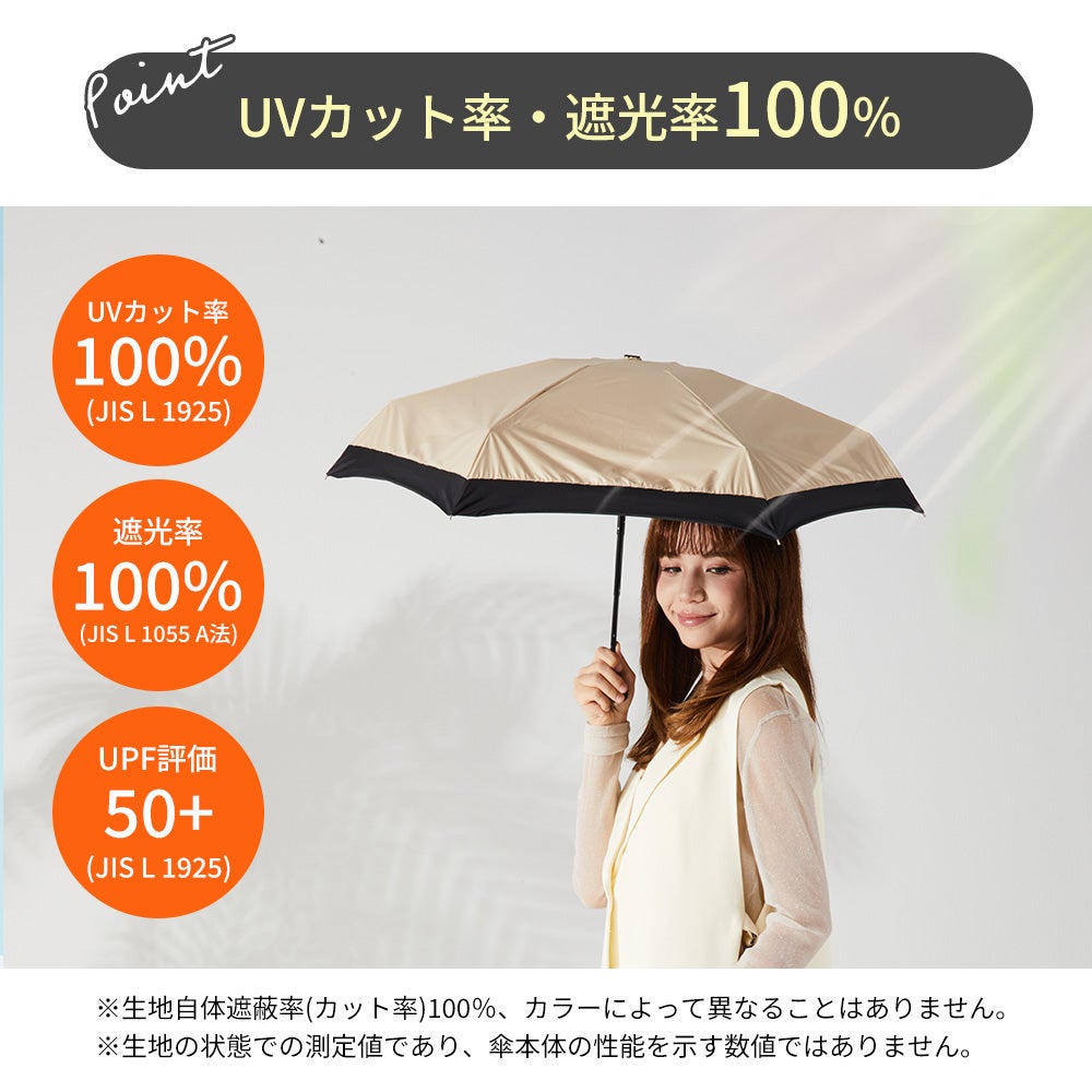 超コンパクト5段式 47cm 日傘 折りたたみ 晴雨兼用 pico bicolor