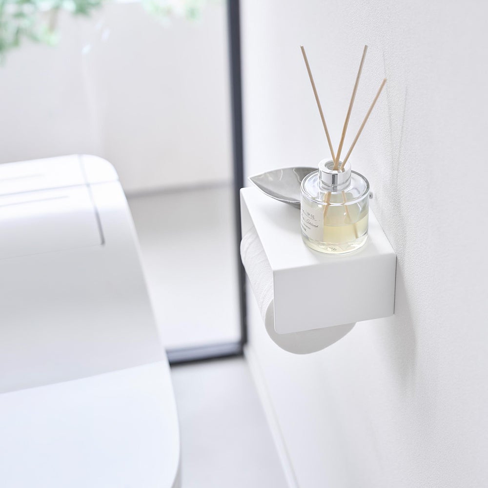 山崎実業 公式 壁付けシンプルトイレットペーパーホルダー タワー