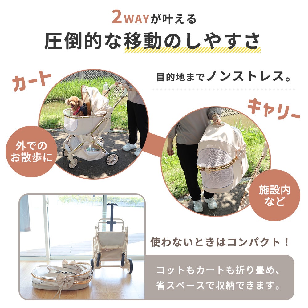 10%クーポン6/30まで]ペットカート WANGO(ワンゴ) ロイヤル ヤマソロ