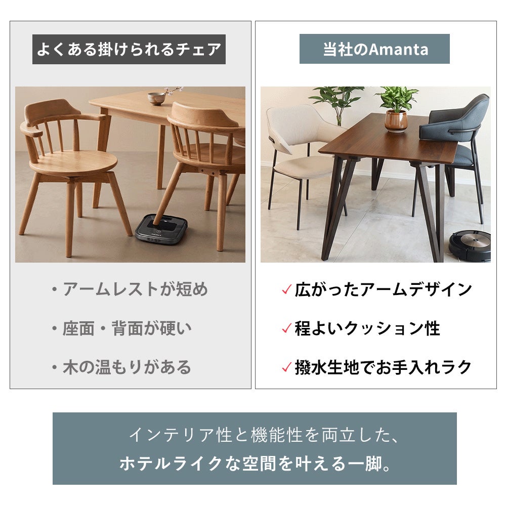 10%クーポン6/30まで]ダイニングチェア Amanta (アマンタ) 1脚 2脚