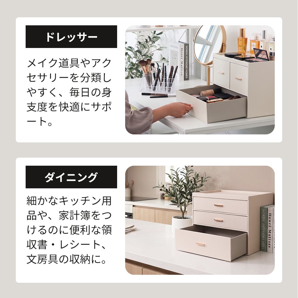 小物収納チェスト オルディア Ordia 3段3杯 2段3杯 4段4杯 ヤマソロ