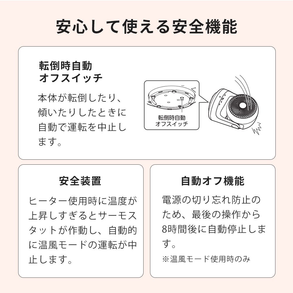衣類乾燥機能付 DCサーキュレーター ヒート＆クール スリーアップ