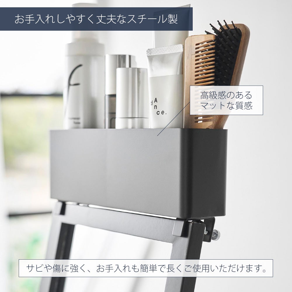 山崎実業 公式 ストレージボックス スタンドミラー上用 タワー